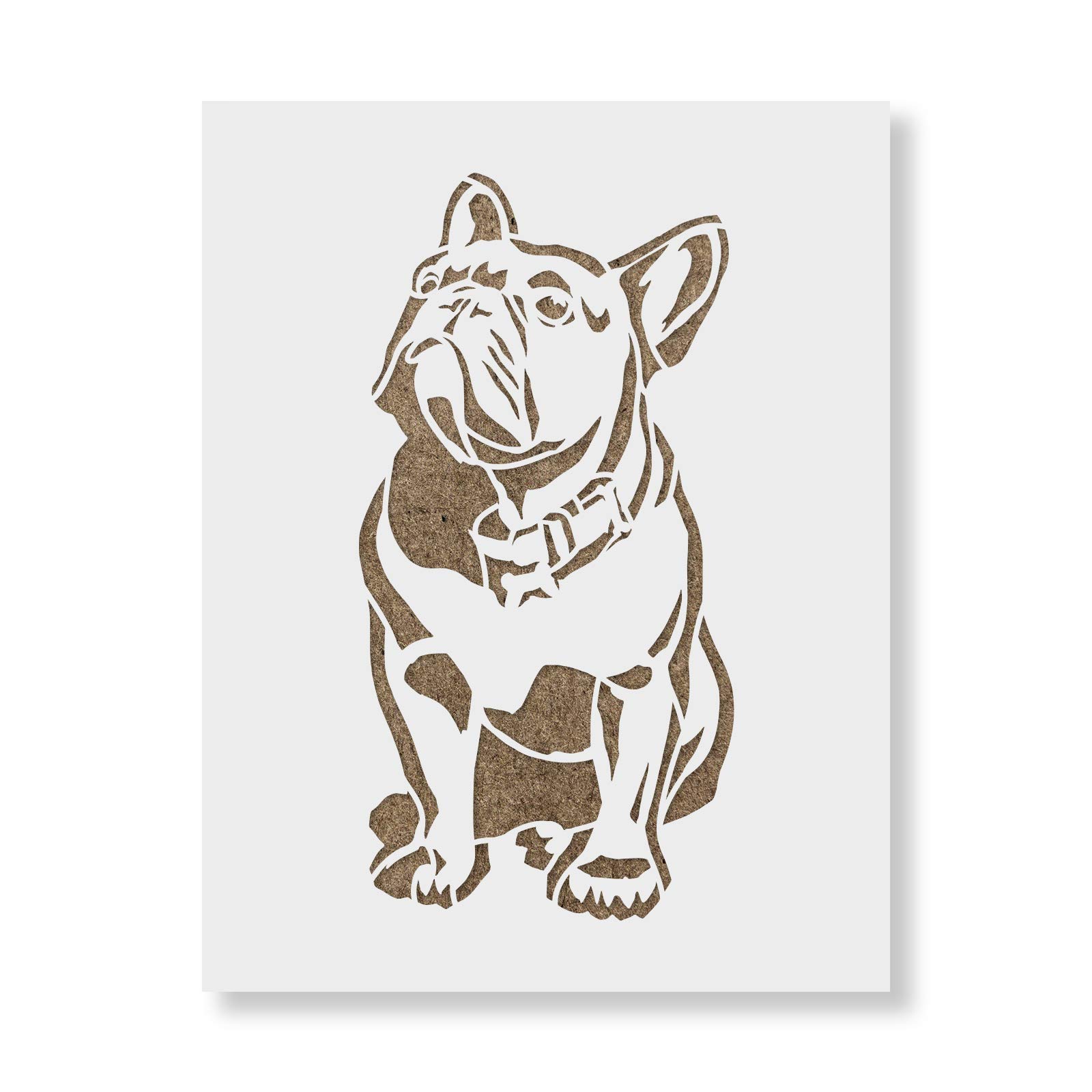 Sassy french bulldog stencil