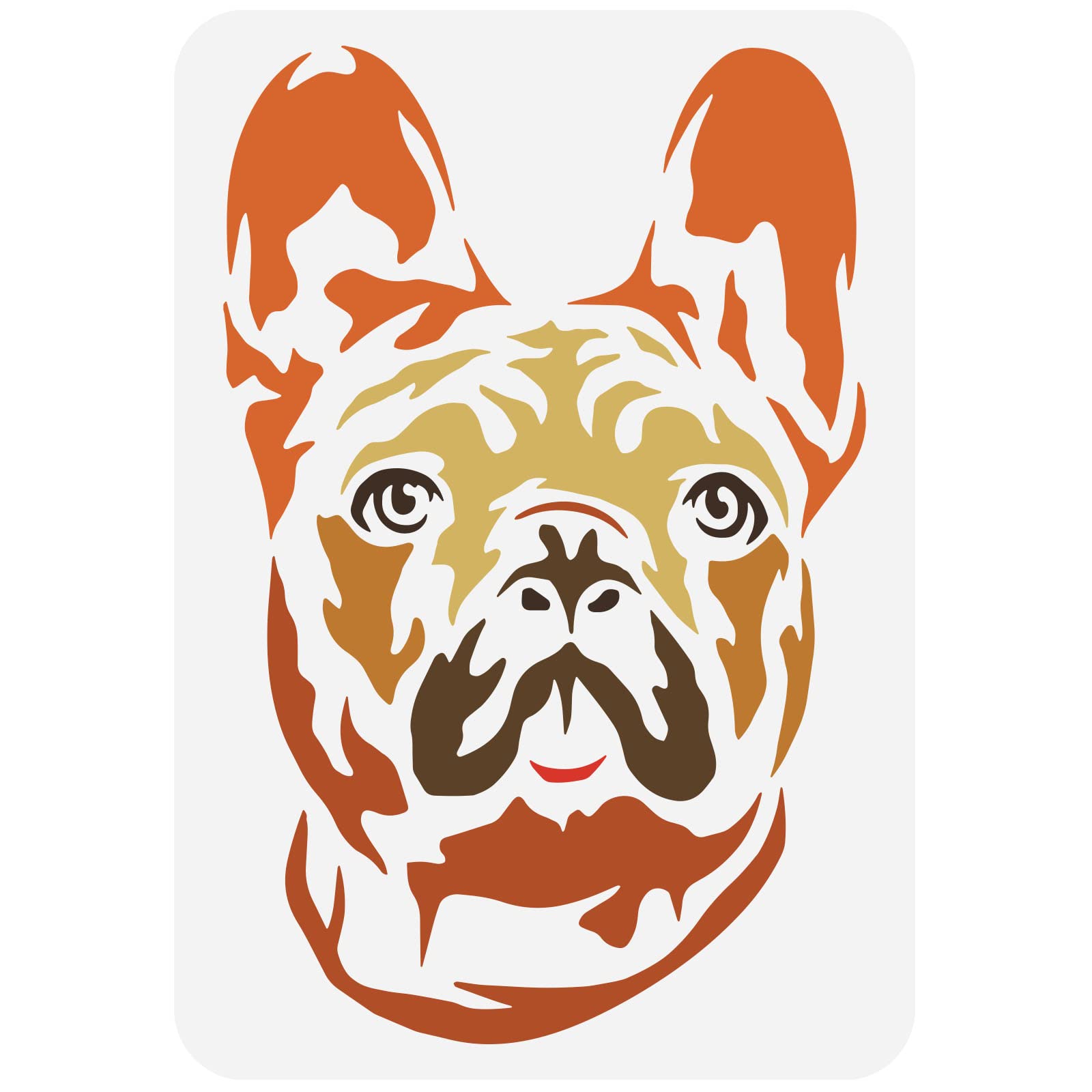 Fingerinspire french bulldog stencil x cm reusable bulldog head drawing template pet dog decoration stencil for painting on wood wall and furniture tools home improvement