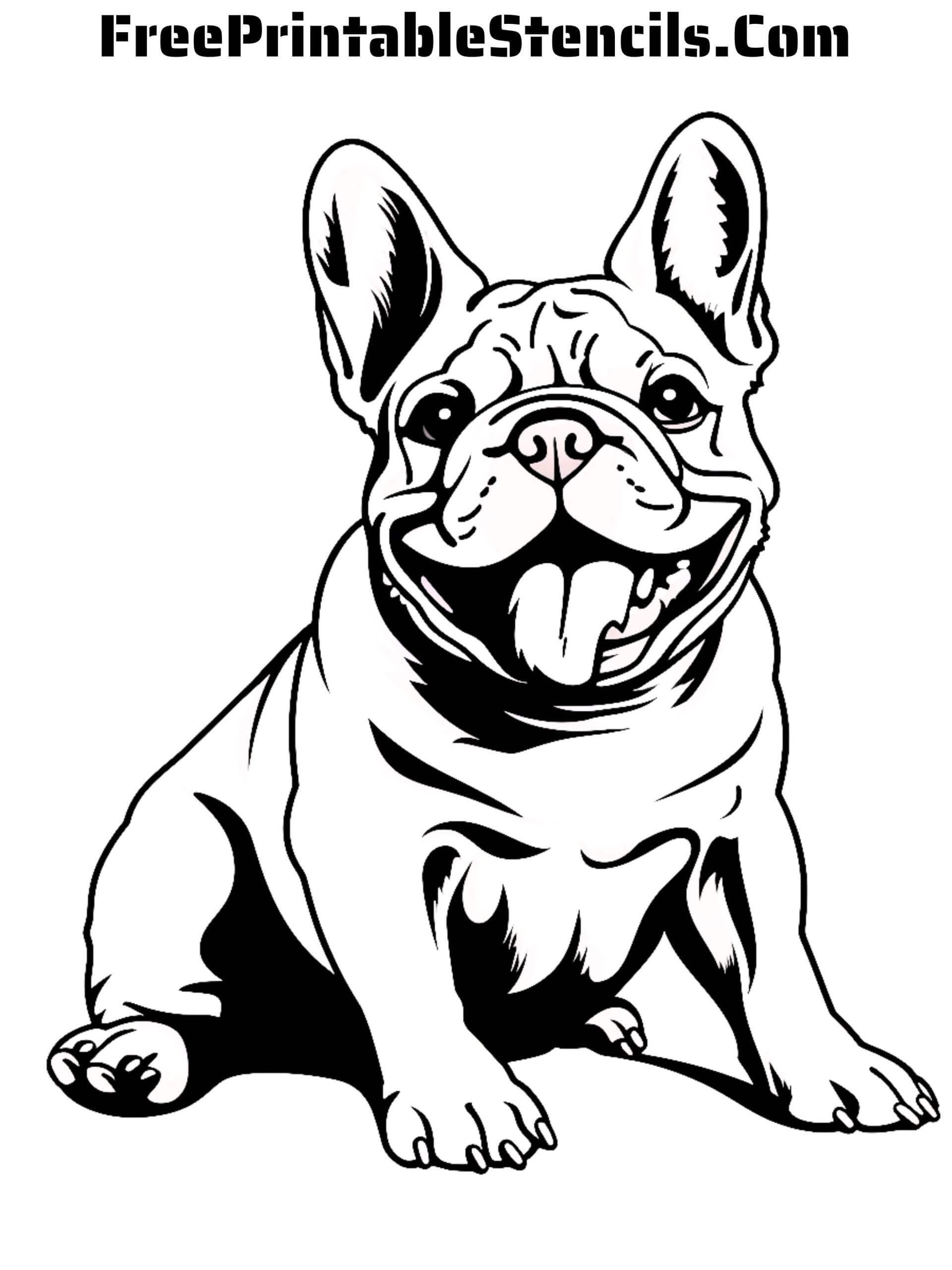 Free printable french bulldog stencils