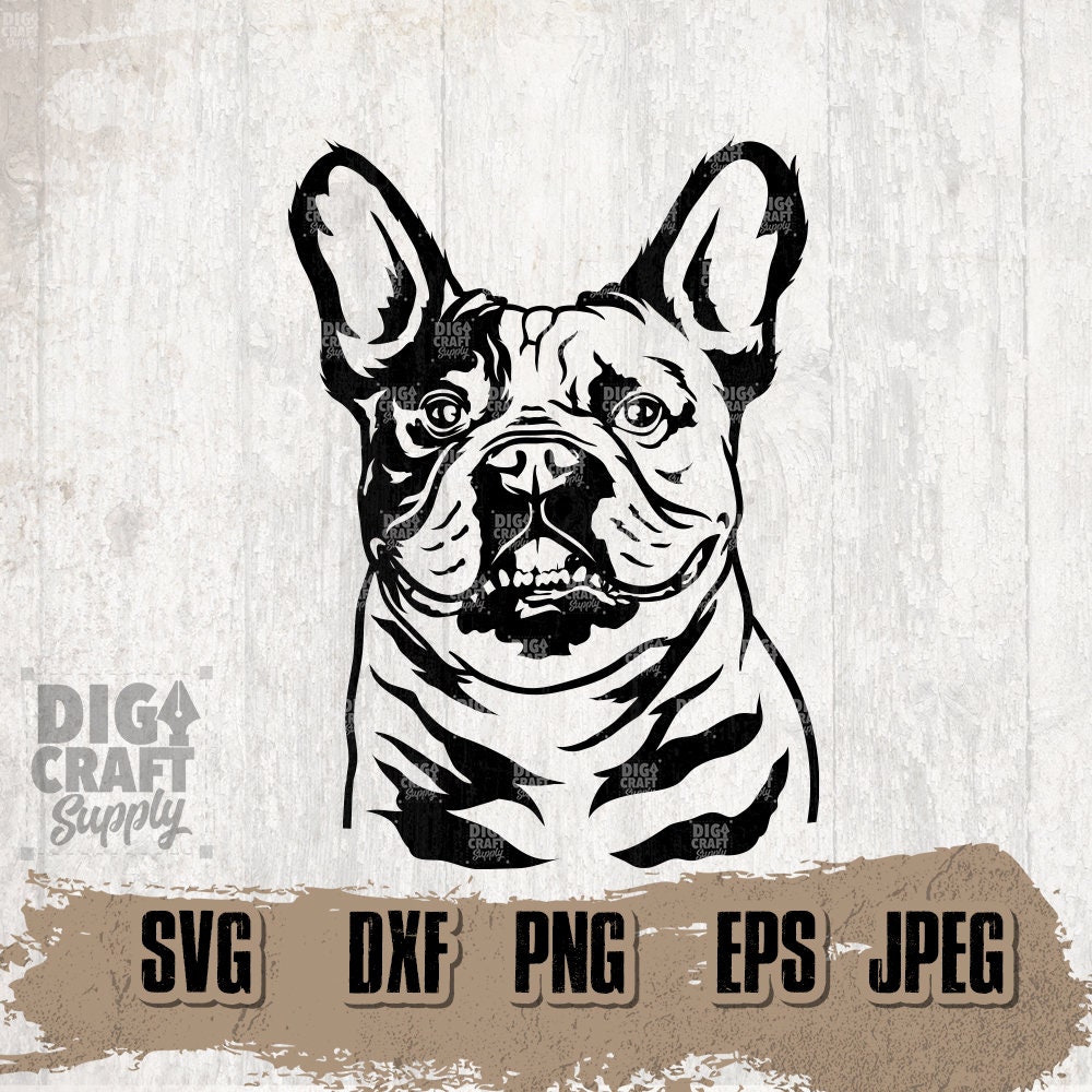 French bulldog svg digital files frenchie svg french bulldog dog svg dog clipart french bulldog stencil dog illustration dog png