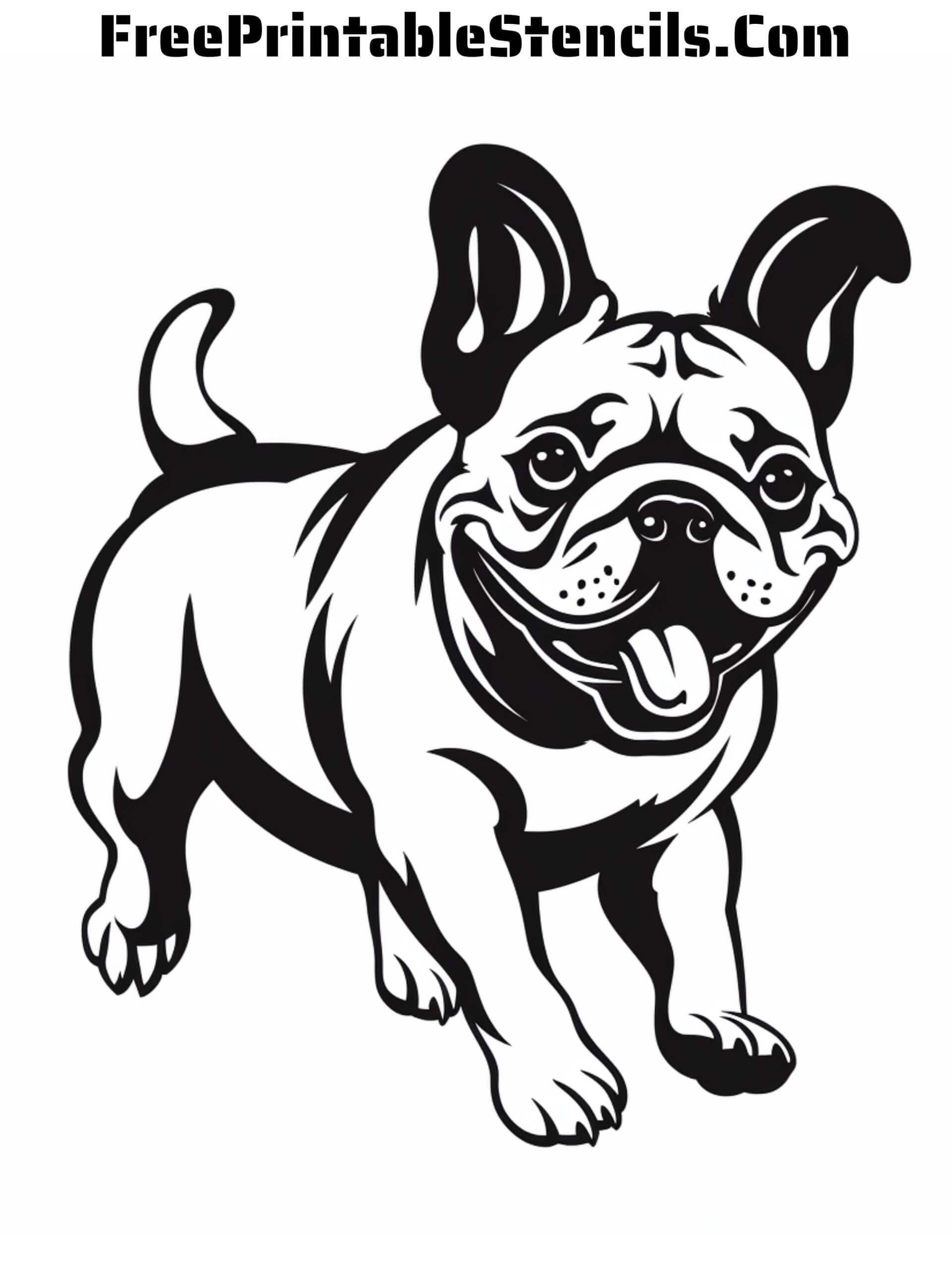 Free printable french bulldog stencils