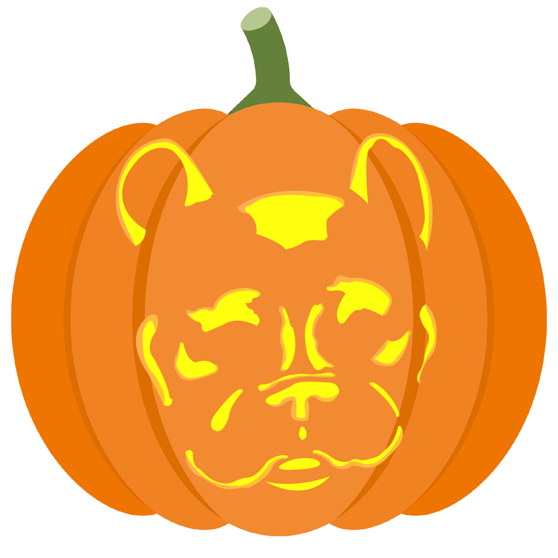 French bulldog pumpkin stencil free printable papercraft templates