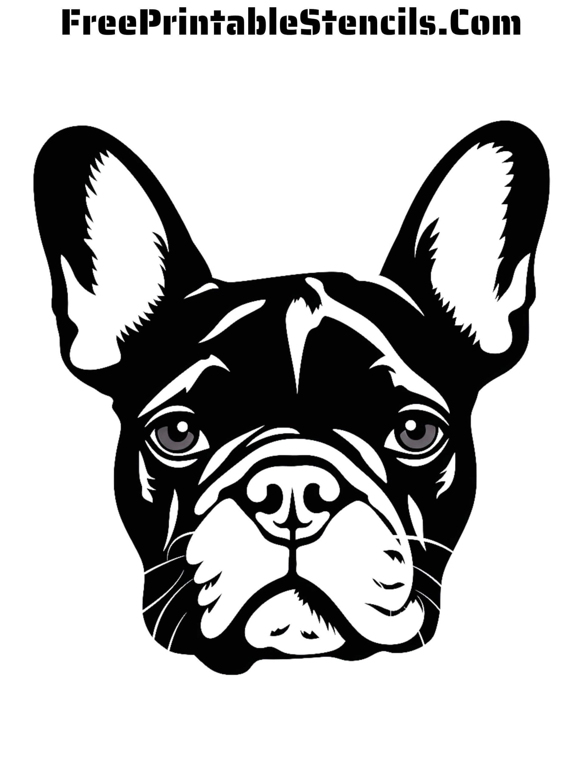 Free printable french bulldog stencils