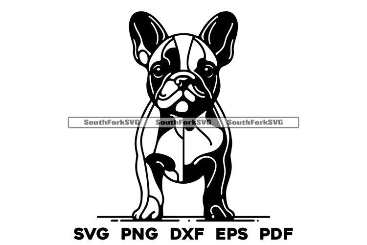 French bulldog dog standing design files