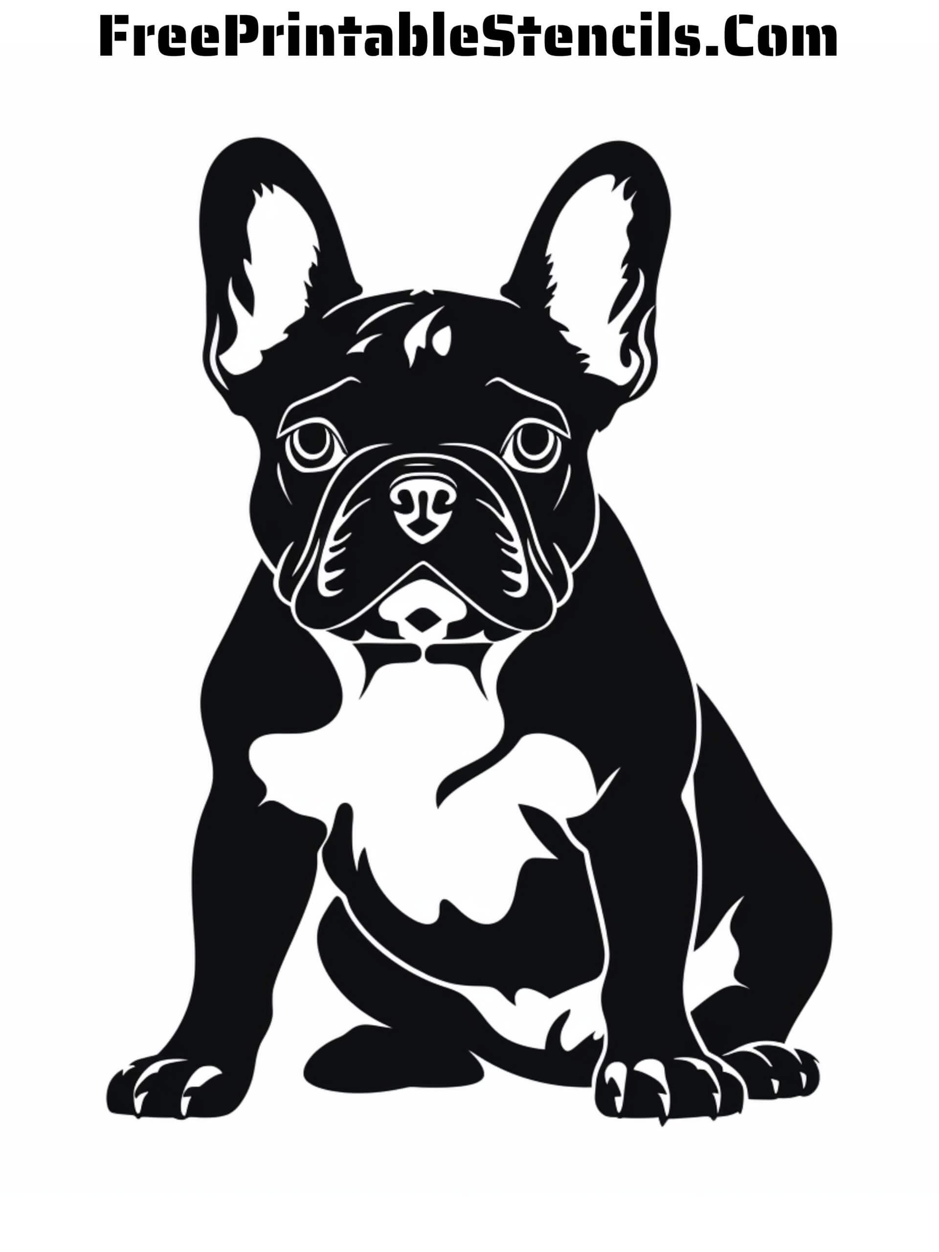 Free printable french bulldog stencils