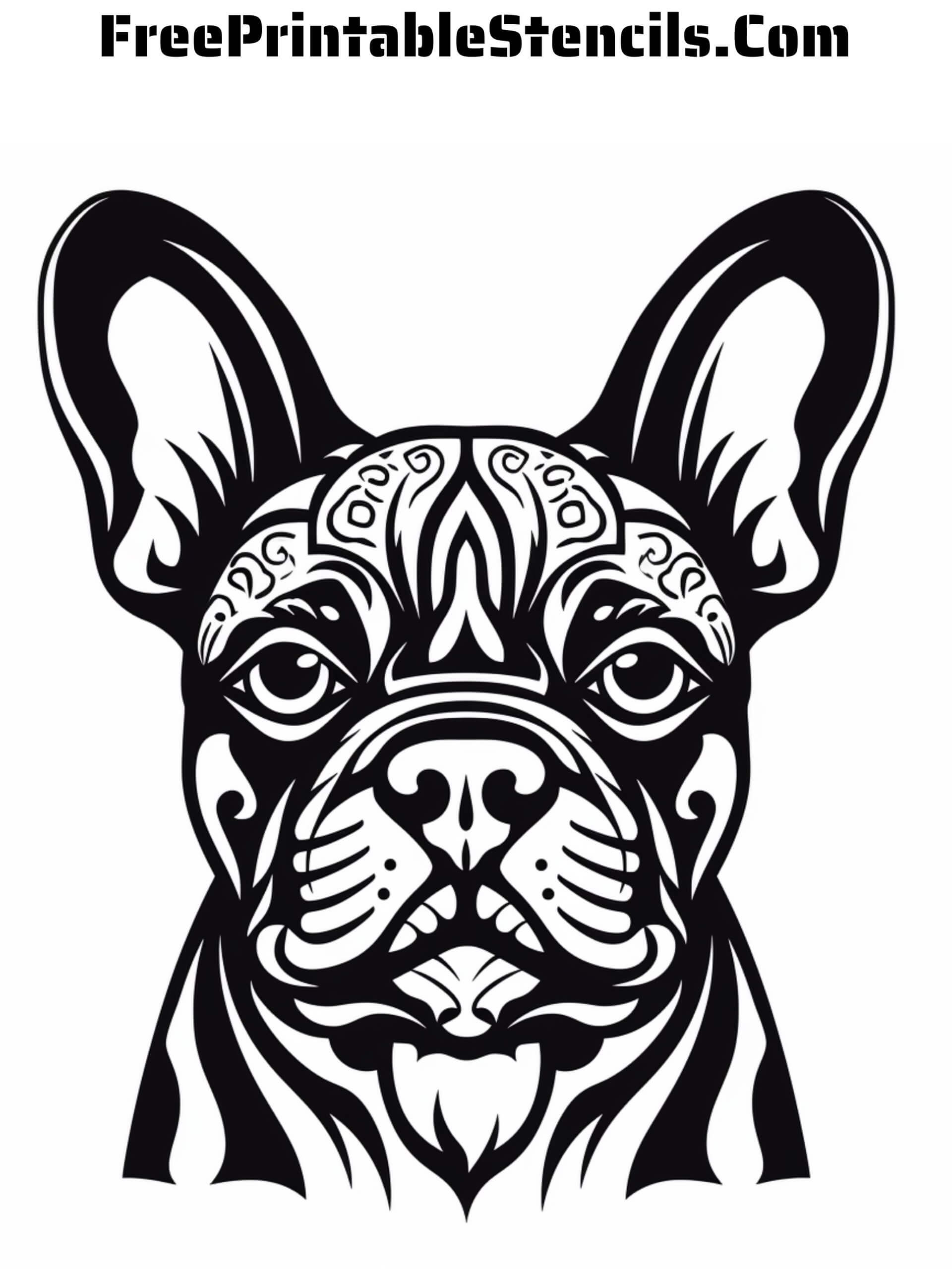 Free printable french bulldog stencils