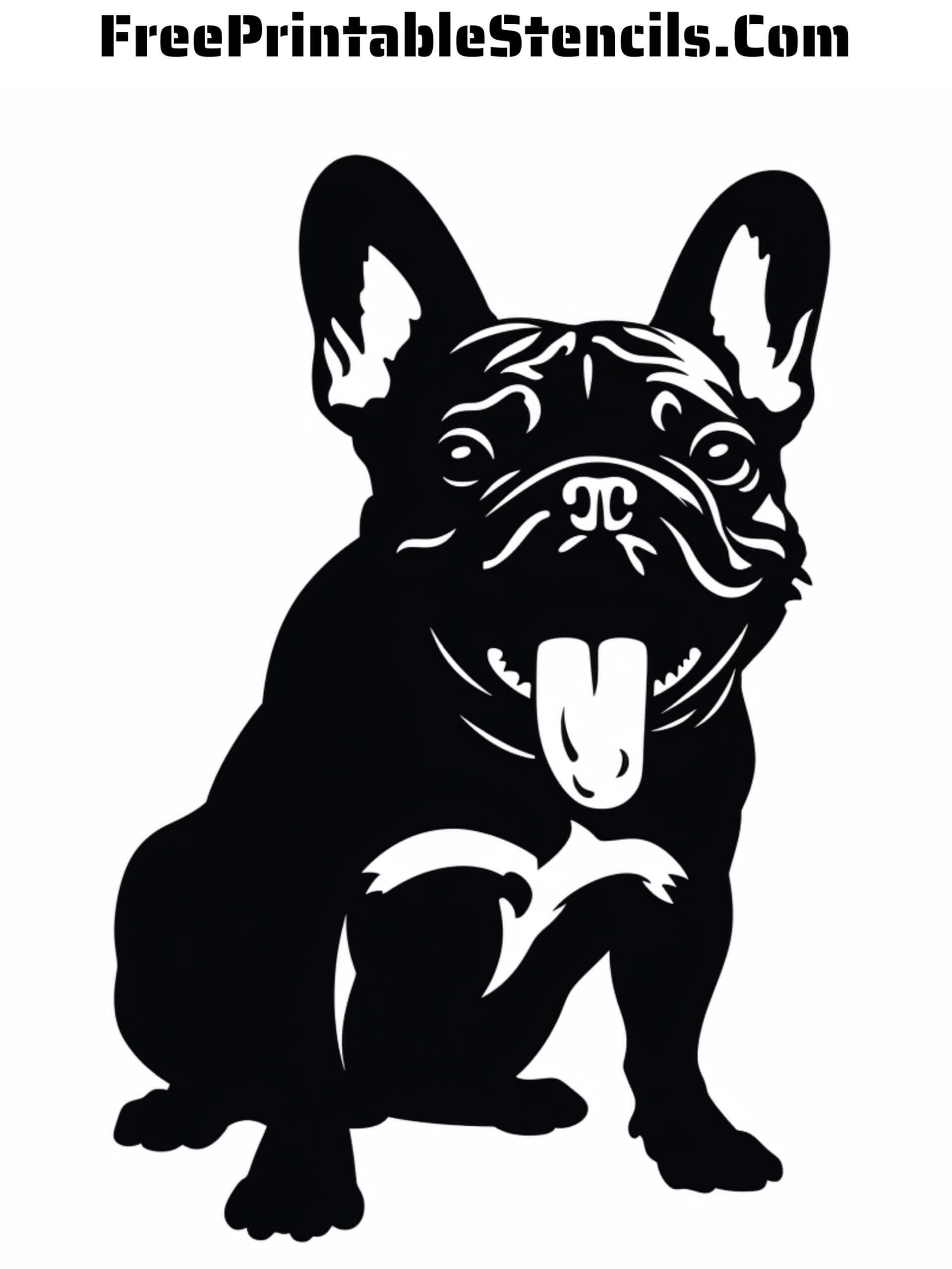 Free printable french bulldog stencils