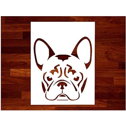 French bulldog dog reusable sturdy stencil clear custom cut plastic sheet template cutout sign diy supplies for airbrush painting drawing