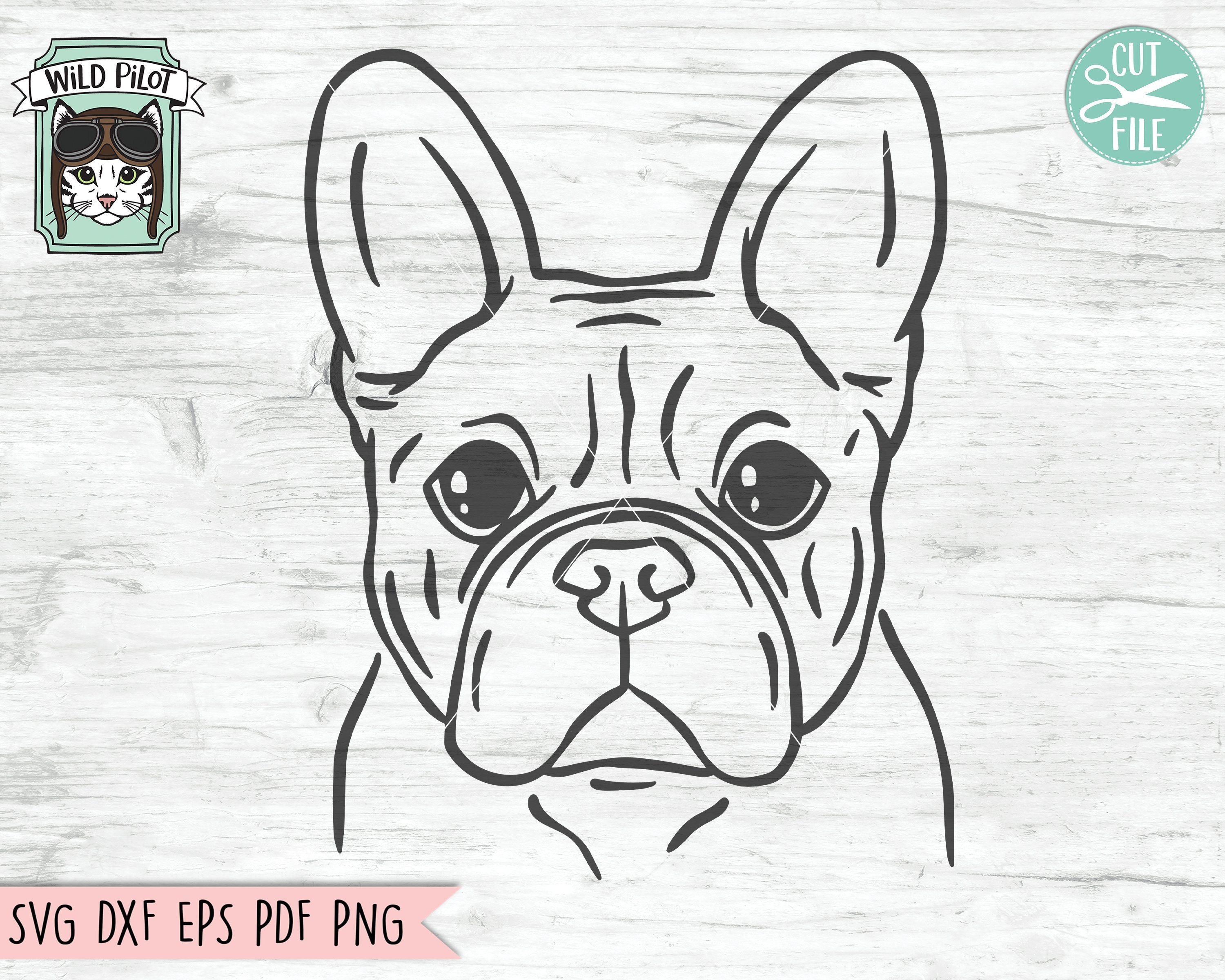 French bulldog svg cut file