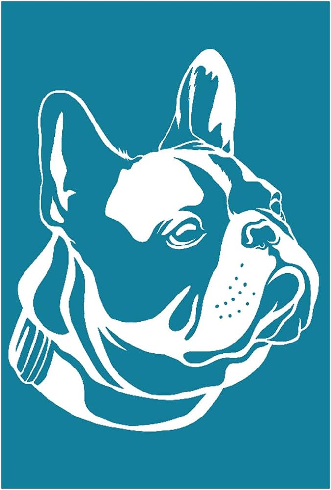 Selma french bulldog self adhesive stencil screen printing stencil mesh transfers diy festival stencils painting for wood home cor bag t