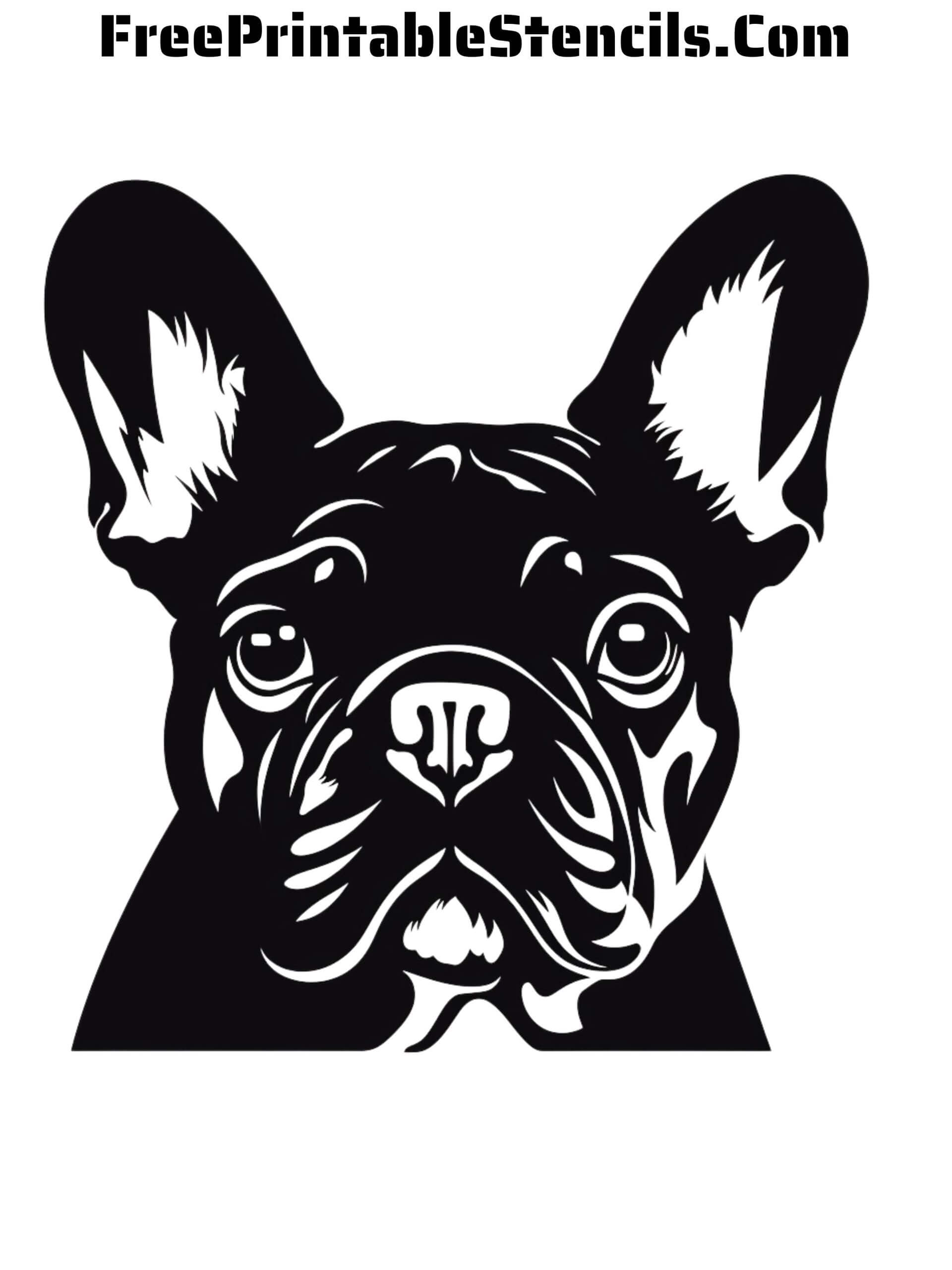 Free printable french bulldog stencils