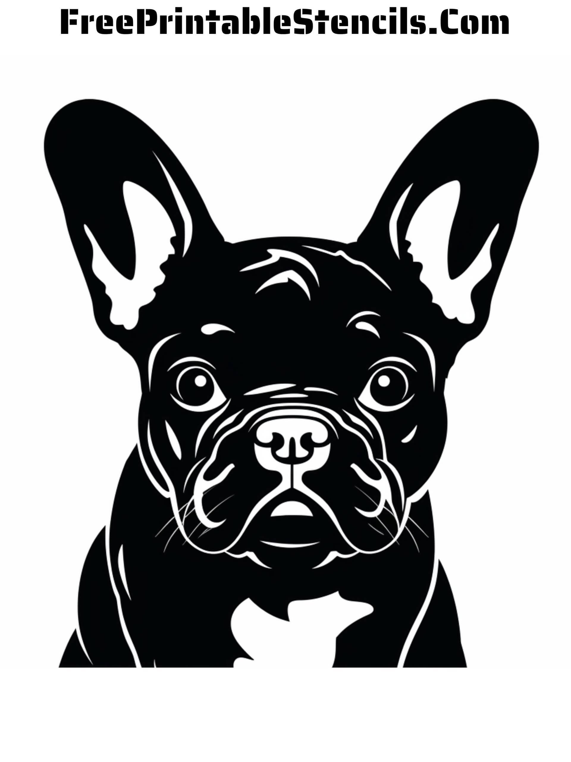 Free printable french bulldog stencils