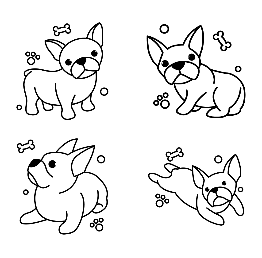 Svg french bulldog bundle â