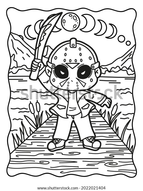 Horror coloring book photos and images