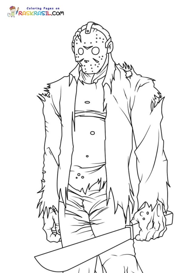 Jason voorhees coloring pages