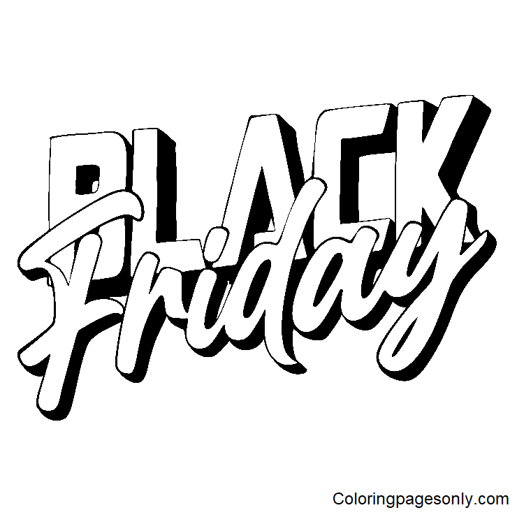 Black friday coloring pages printable for free download