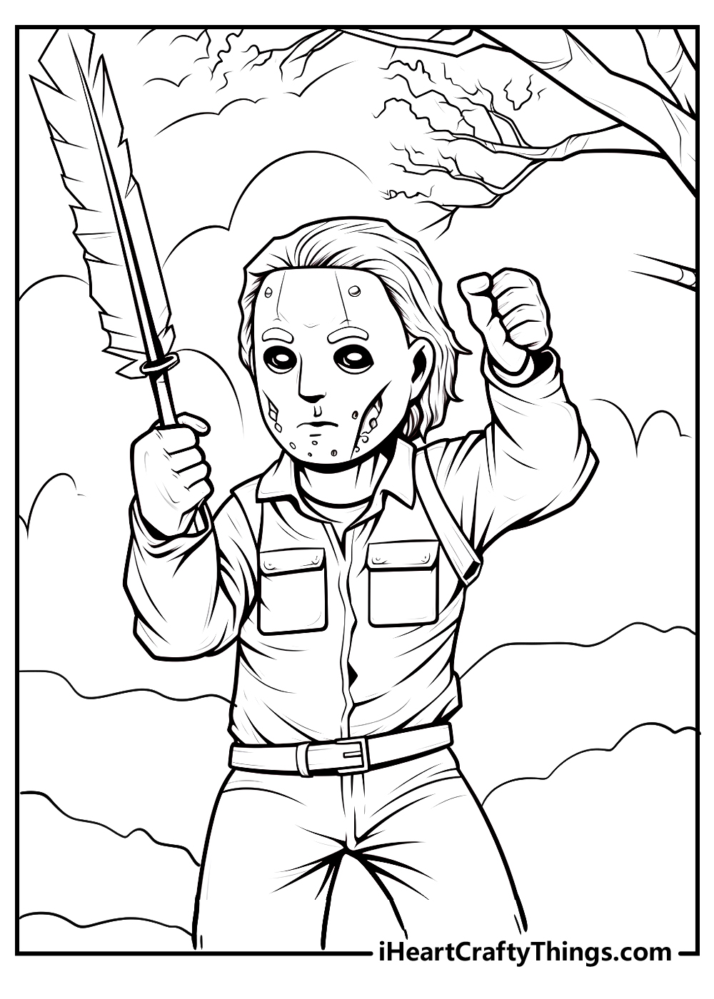 Printable michael myers coloring pages updated