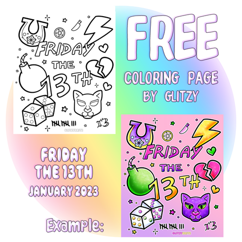 Free friday the th coloring page