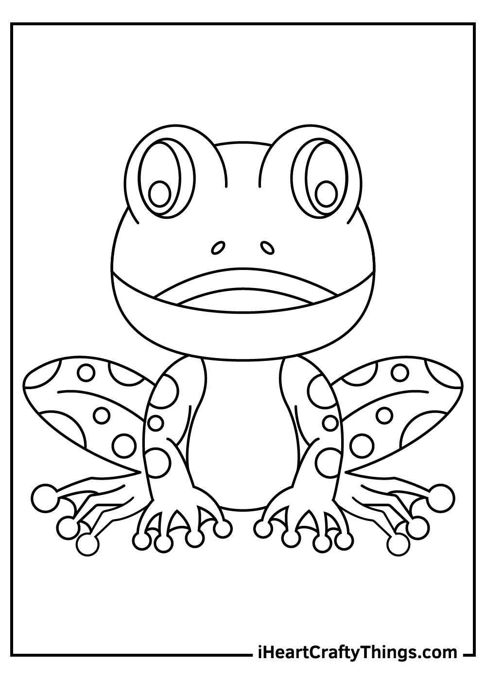 Frog coloring pages free printables