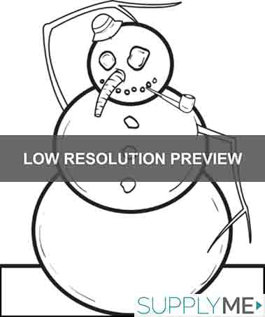 Printable snowman coloring page for kids â