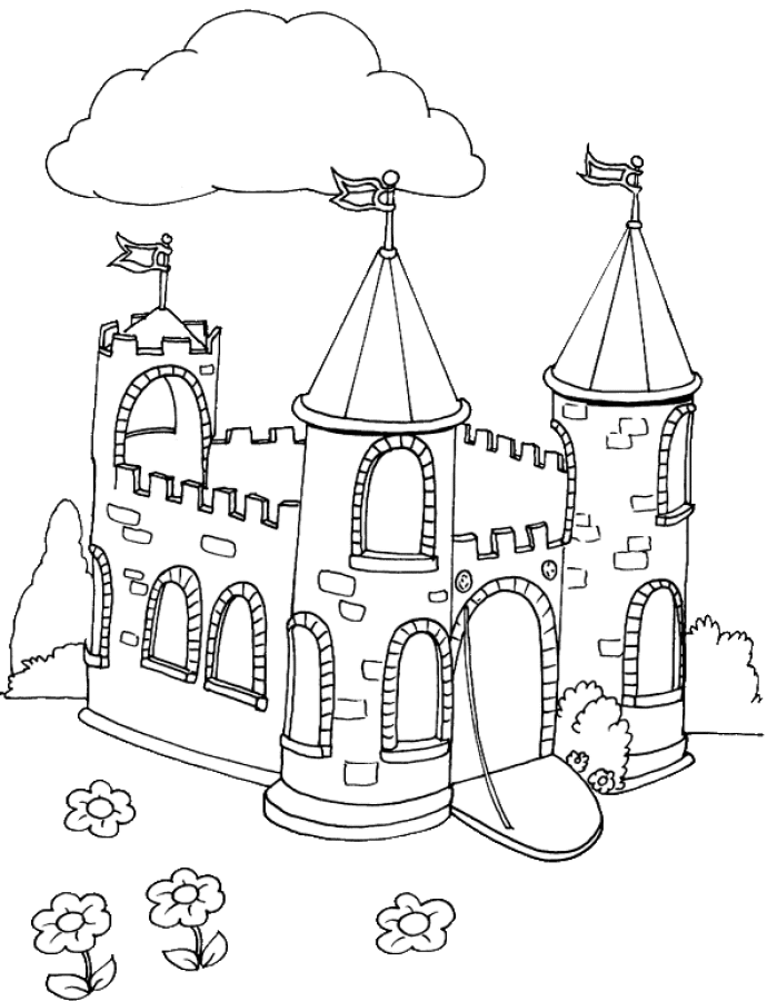 Free printable castle coloring pages for kids