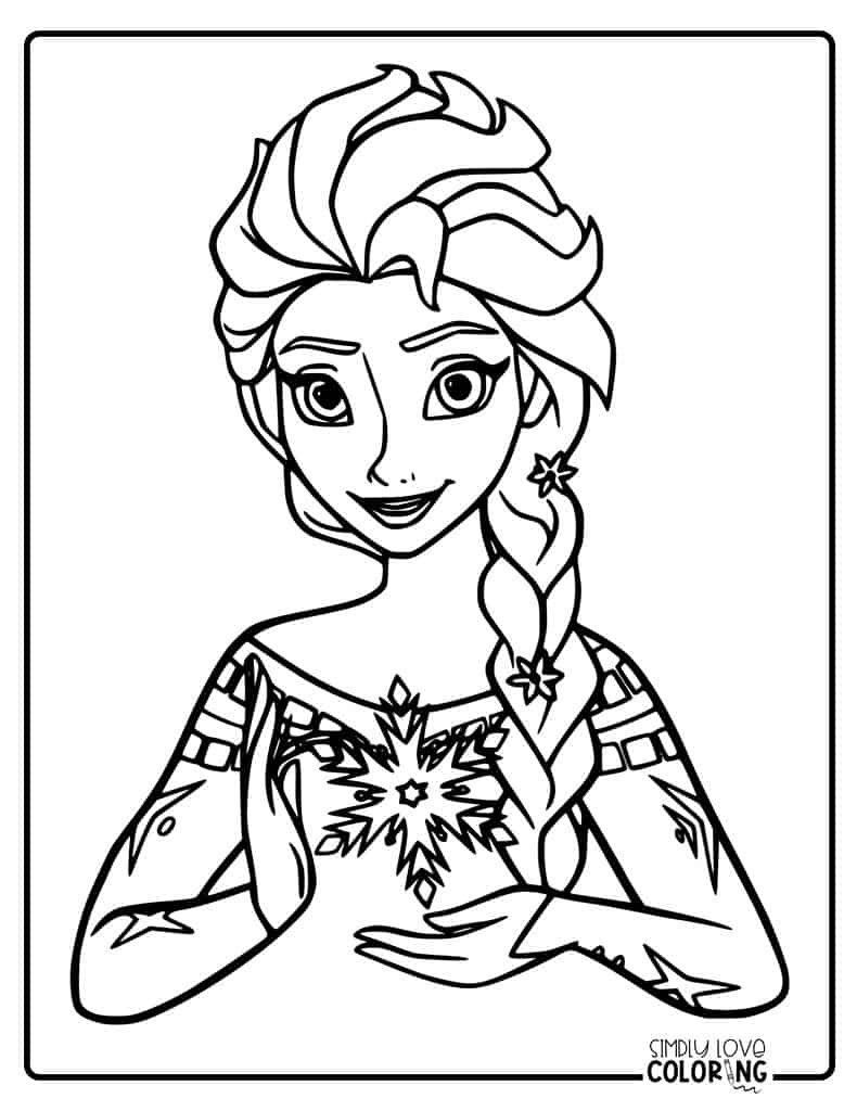 Frozen coloring pages