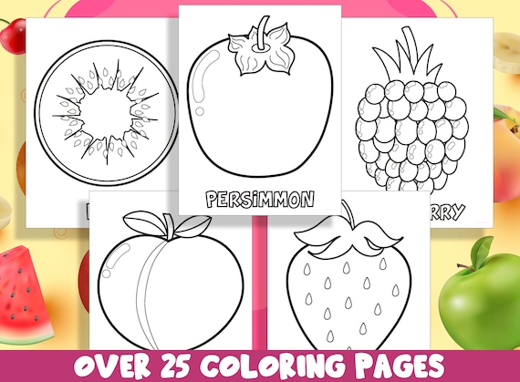 Fruit coloring pages printable fruit coloring pages for preschool prek and kindergarten children