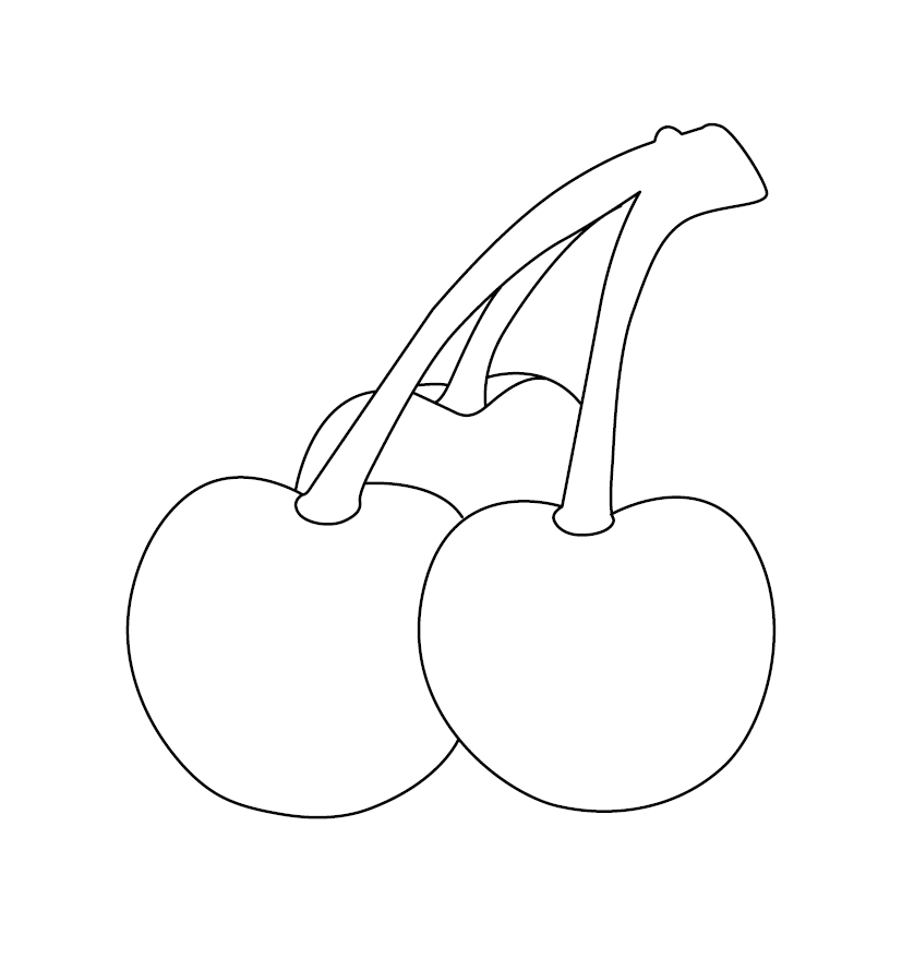 Cherry colouring picture free colouring book for children â monkey pen store