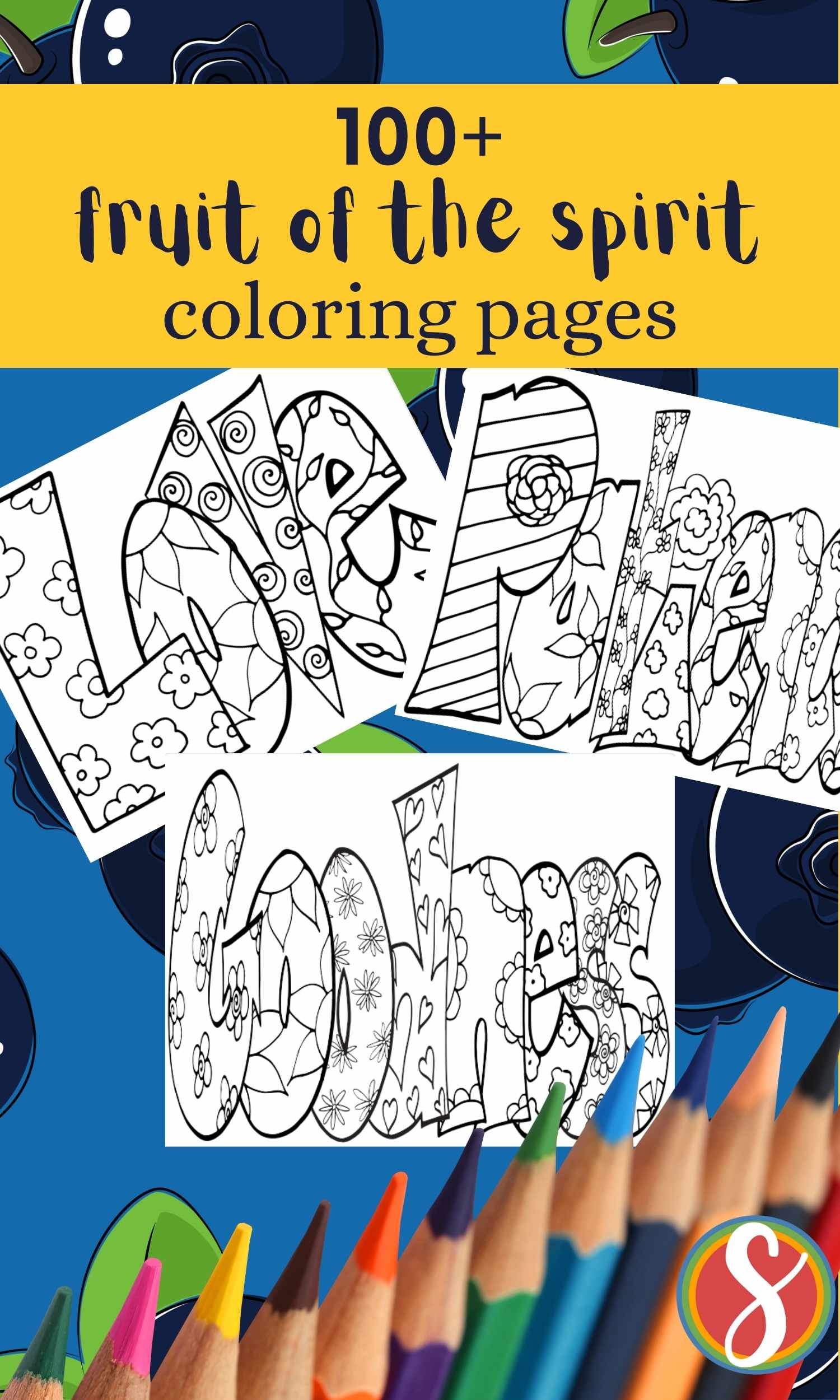 Free fruit of the spirit coloring pages â stevie doodles