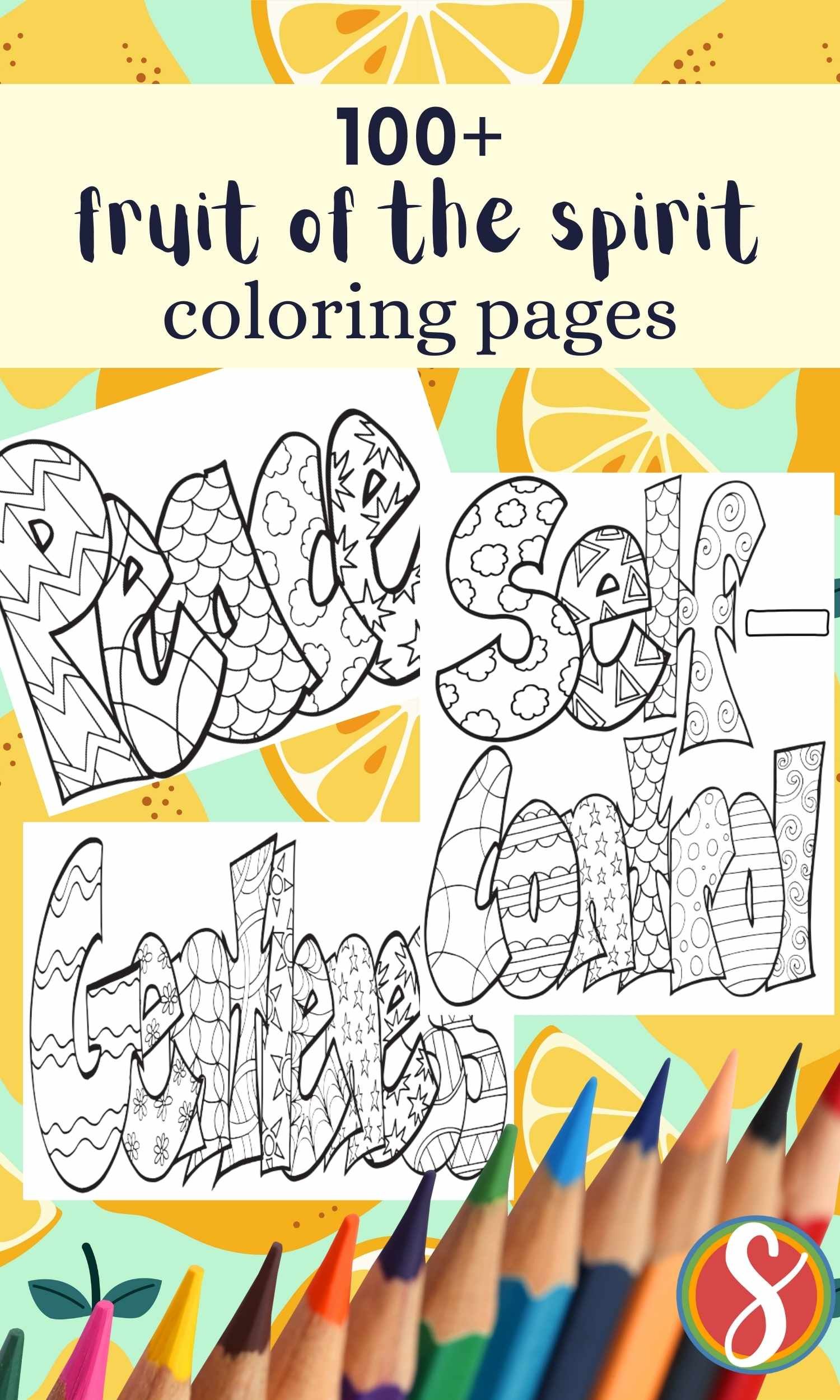 Free fruit of the spirit coloring pages â stevie doodles