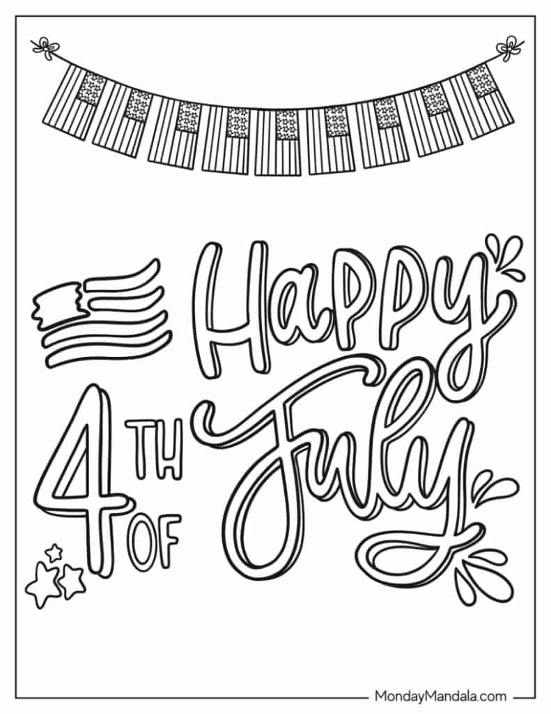 Th of july coloring pages free pdf printables