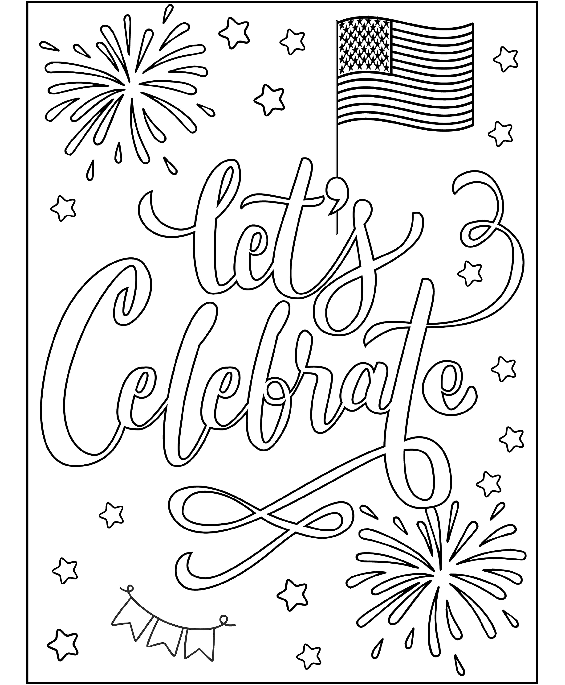 Free th of july coloring pages