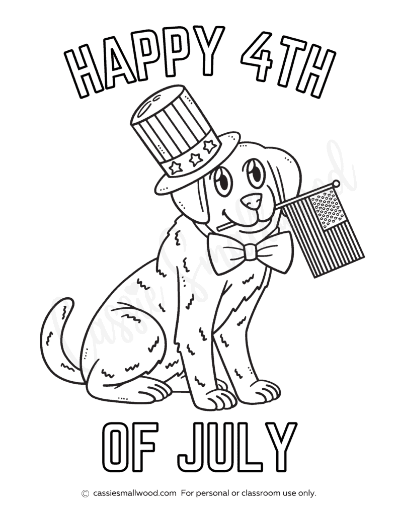 Cute th of july coloring pages free printable