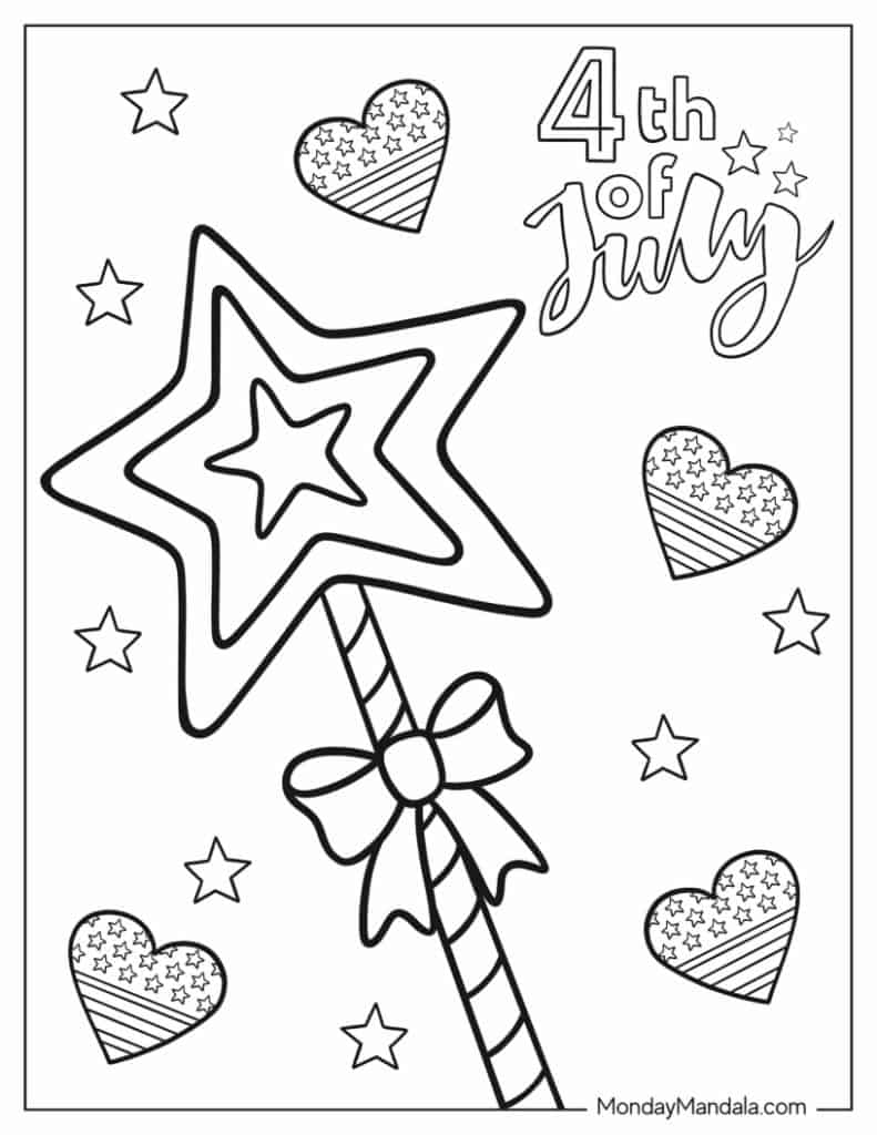 Th of july coloring pages free pdf printables