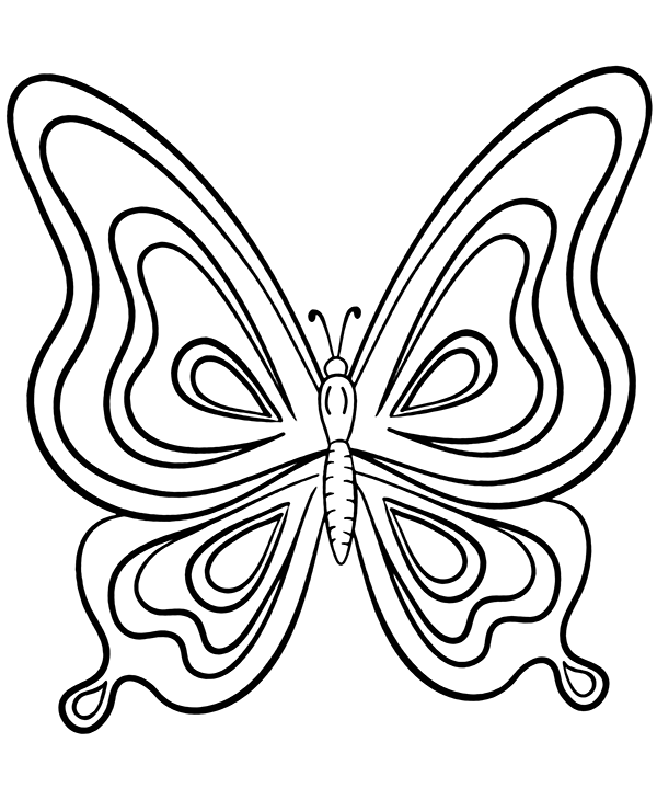Printable butterfly coloring page