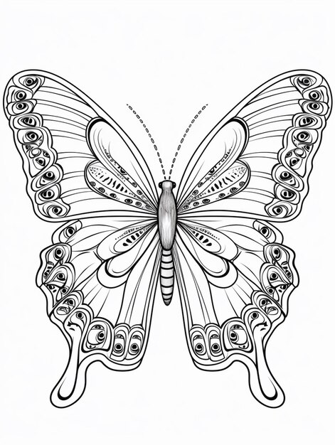 Page detailed butterfly coloring pages adults images
