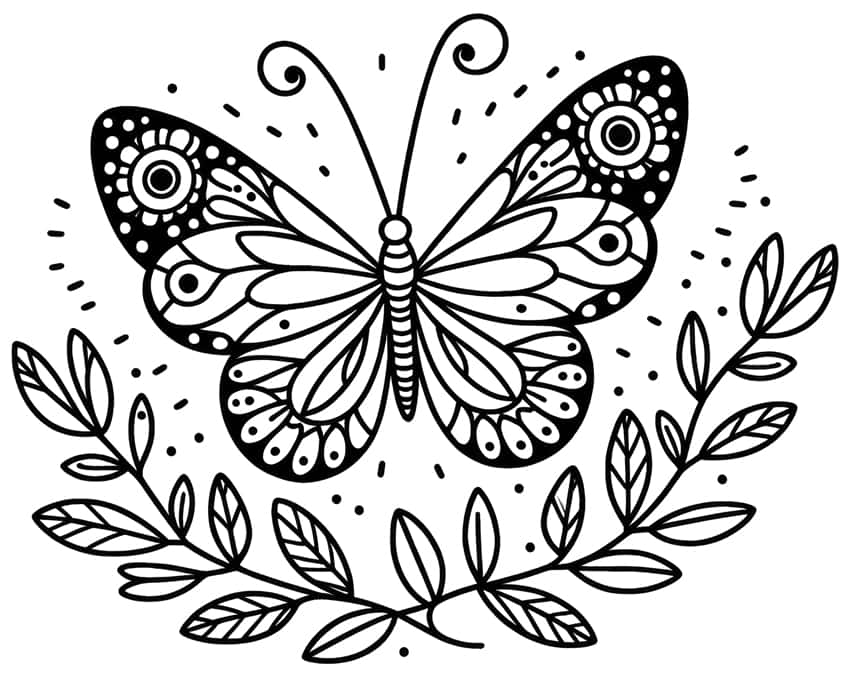 Butterfly coloring pages