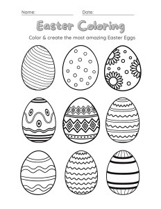 Free printable easter coloring pages