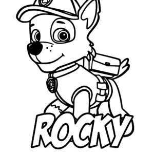 Rocky paw patrol coloring pages printable for free download