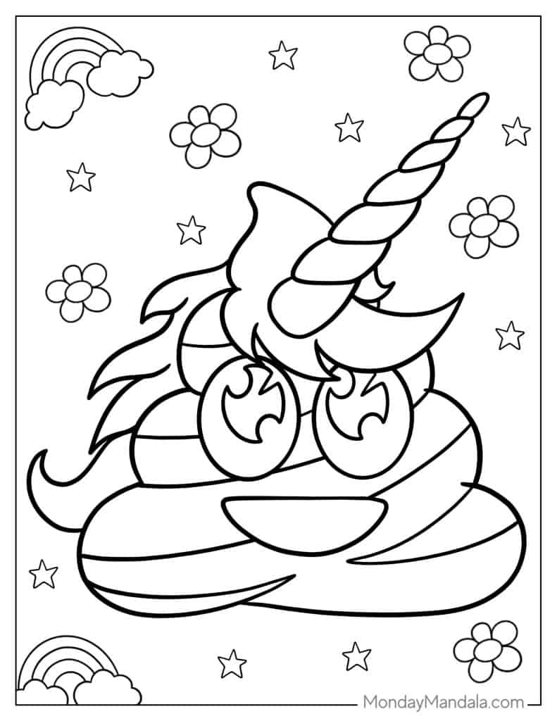 Unicorn coloring pages free pdf printables