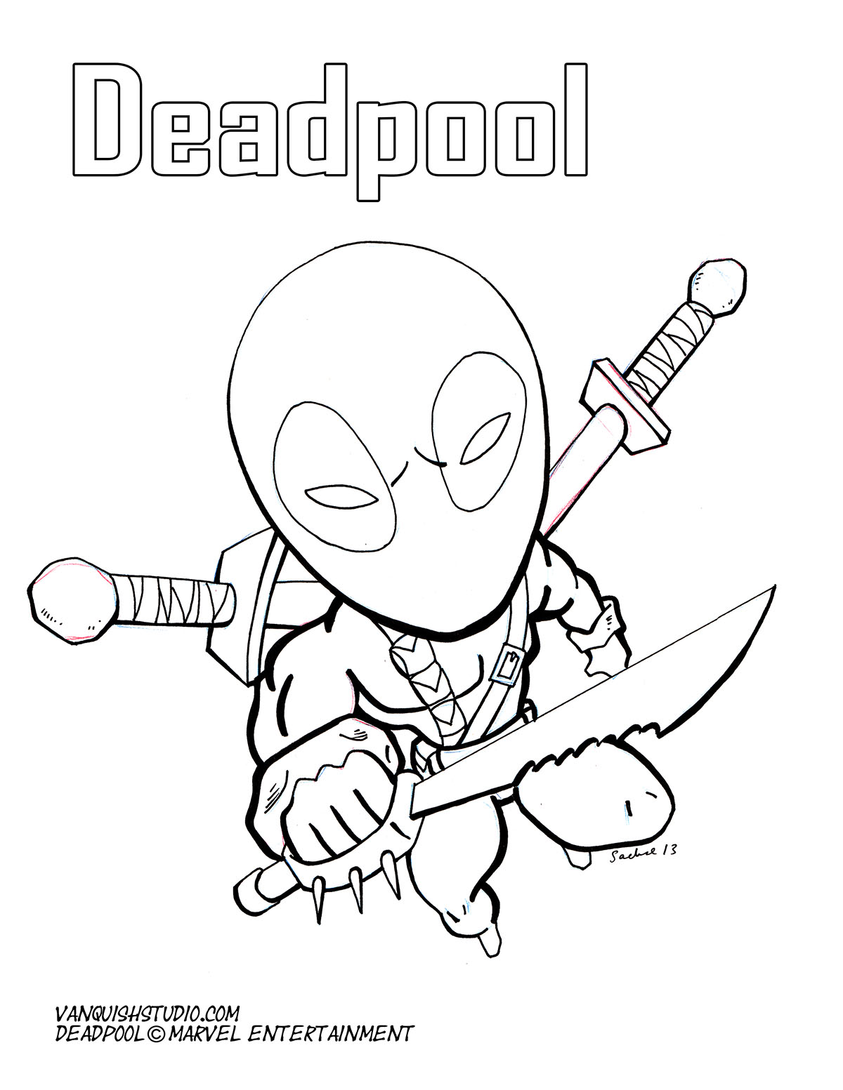 New coloring pages vanquish studio