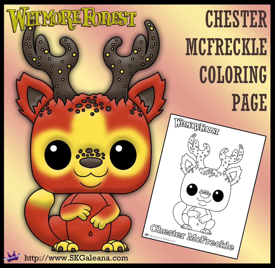 Coloring page of chester mcfreckle from funkos wetmore forest â