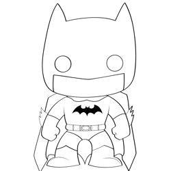 Angry chibi batman coloring page for kids