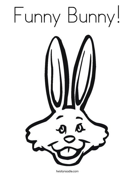 Funny bunny coloring page