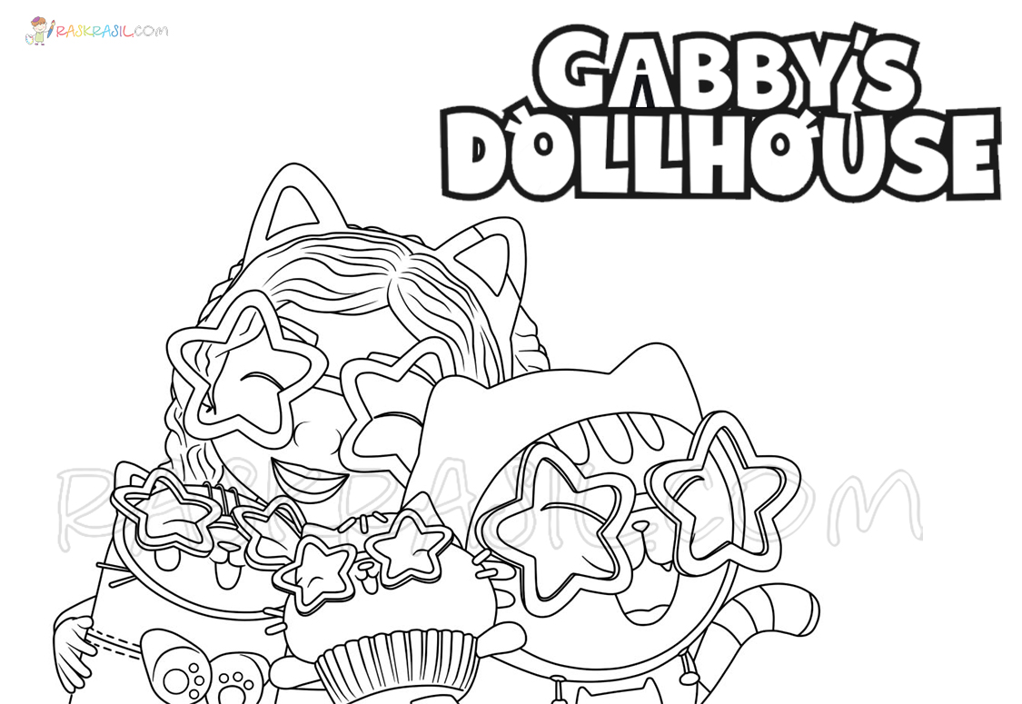 Gabbys dollhouse coloring pages