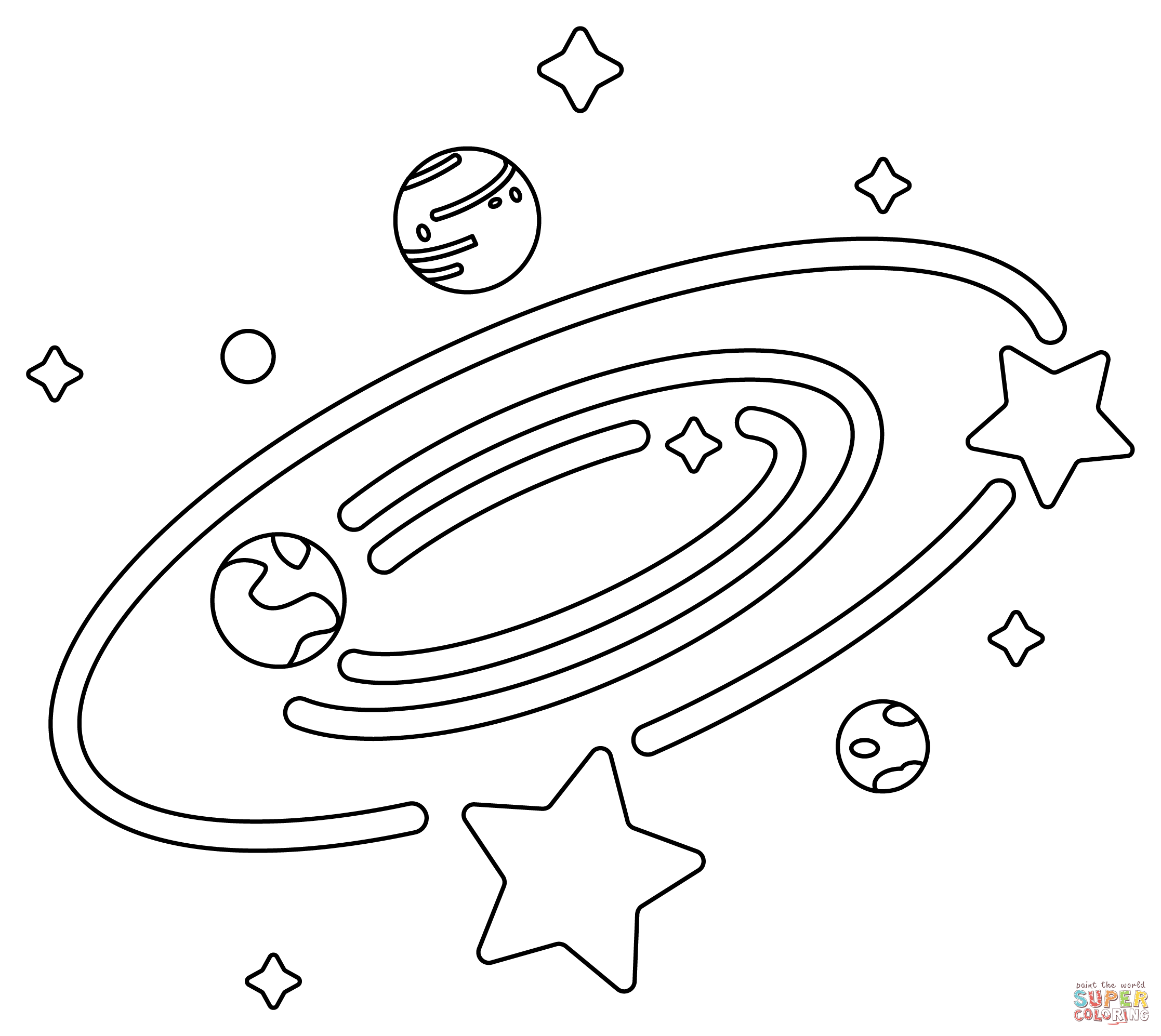 Galaxy coloring page free printable coloring pages
