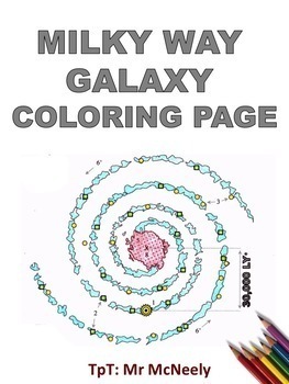 Milky way galaxy coloring page by mr mcneely tpt