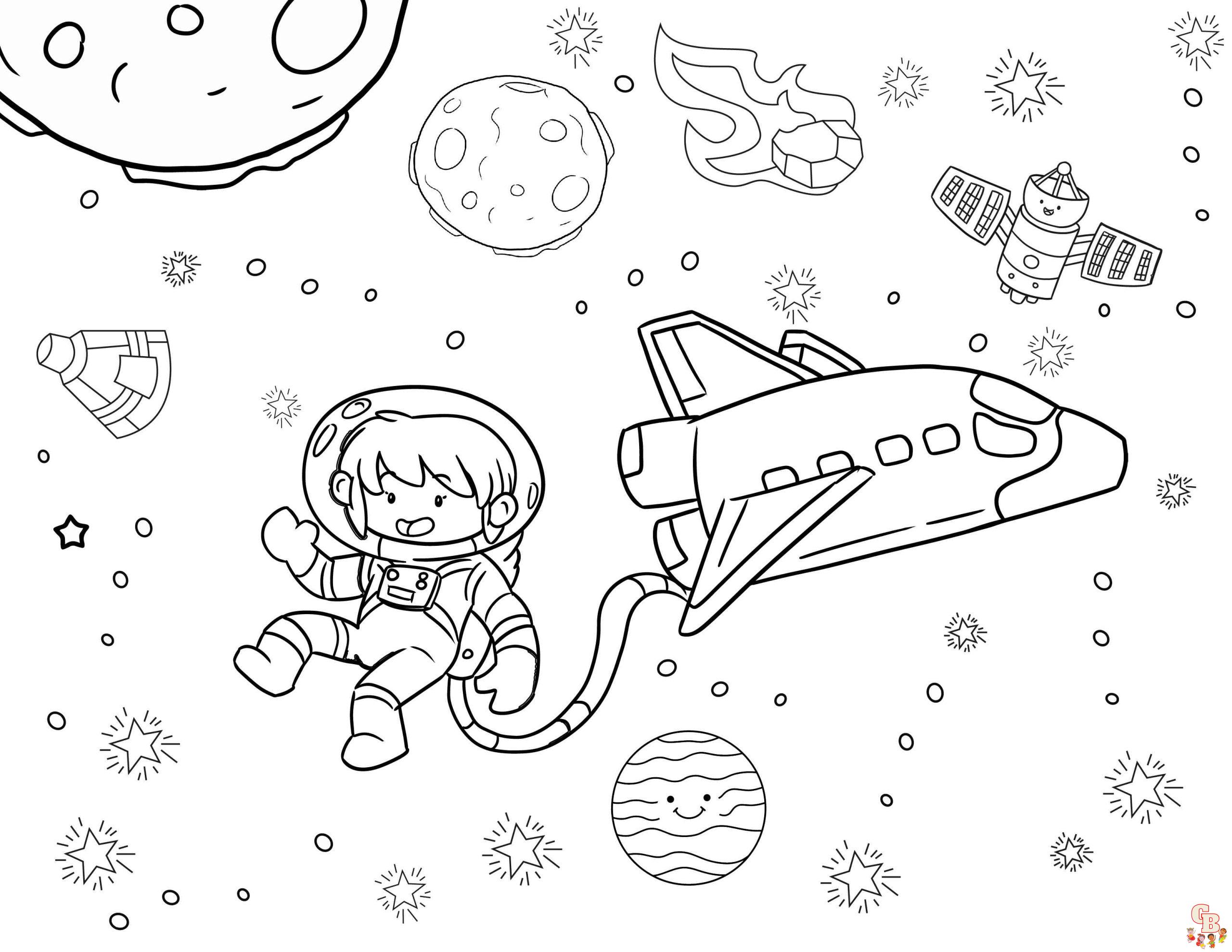 Explore the fascinating universe with galaxy coloring pages
