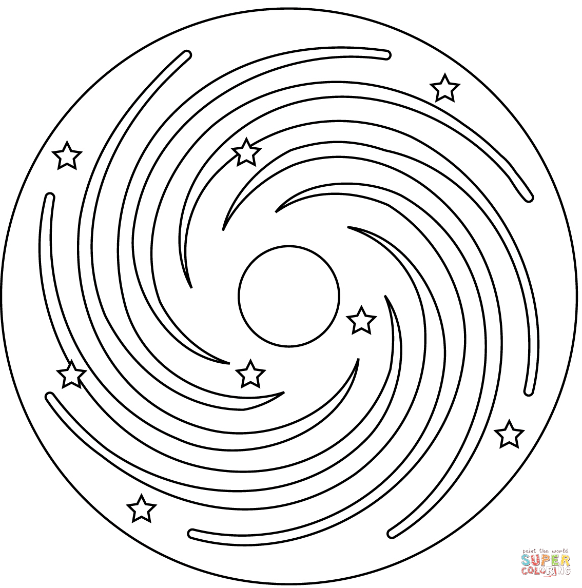 Galaxy coloring page free printable coloring pages