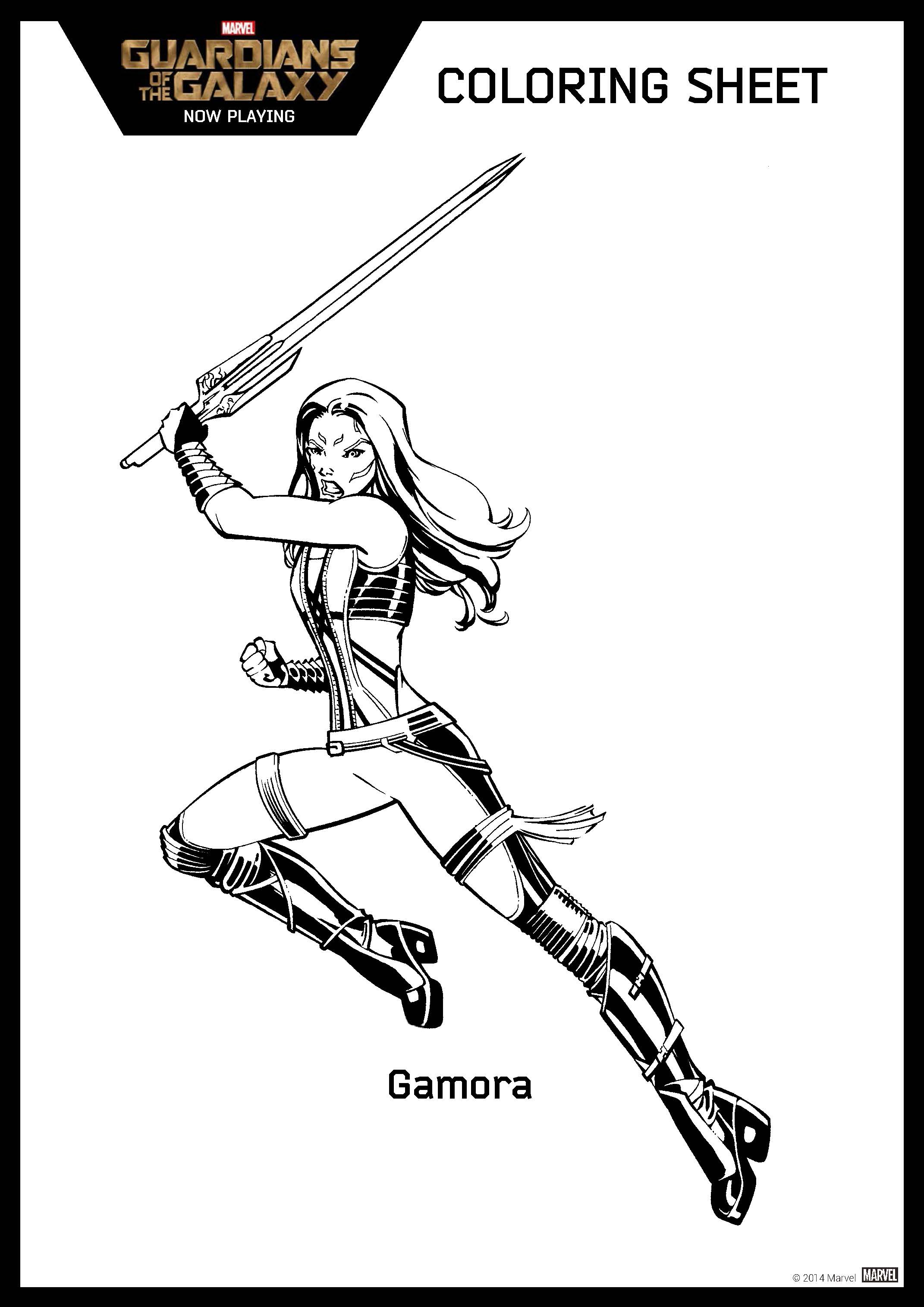 Guardians of the galaxy free printables